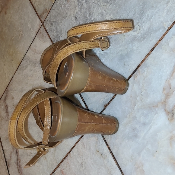 Nine West Leather Ankle Strap Wedges - Picture 3 of 6